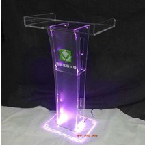 아크릴 단상 사회자 연단 투명 크리스탈 맞춤형 제작, M 스타일 전면 젖빛 보드