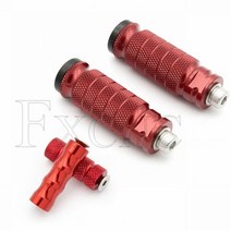 CNC 알루미늄 오토바이 리어 세트 발판 야마하 혼다 스즈키용 풋 레스트 페그 페달 액세서리, CHINA, Red Set