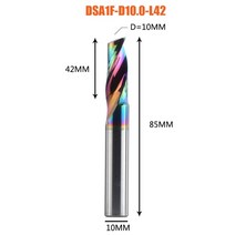루터날 목공 비트 50mm 홈파기 평 Bit 트리머날 공구, DSA1F-D10.0-L42, 1개