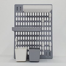 무타공 페그보드 타공판 책상 데스크 주방 욕실 정리 그레이, 단일상품463161 L6