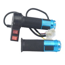 2 22mm 전기 자전거 스로틀 팩 안티 슬립 교체 부품 전자 자전거 스쿠터 3 속도 컨트롤러가있는 핸들 바 수리, 푸른