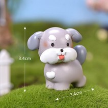 정원 꾸미기 소품 장식 미니어처 kawaii 강아지 수지 개 마이크로 풍경 공예 인형, 슈나우저