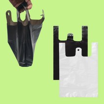 마트 비닐 봉투 재활용 쓰레기 분리수거 손잡이 봉지 10L 70매, 블랙, 100