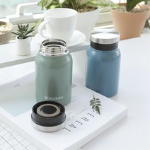 아기 첫외출 이유식 분유 보온 진공텀블러 회사 선물용 일회용줄이기 야유회 물병, 그린