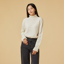 [JAJU/자주] 여 터틀넥 메리노울 니트_아이보리