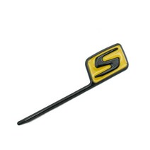 벤츠마크 3D ABS 스타일링 엠블럼 배지 로고 메르세데스 벤츠 C63S CLA45S AMG 후면 트렁크 레터 데칼 스티, 02 Old Black Yellow