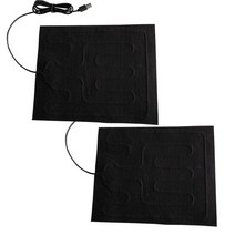 충전식방석 1/2/4PCS USB 붙여 넣기 겨울 전기 발열 시트 블랙 보온 필름 온열 패드 의자 애완 동물, 02 2PCS