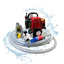 1인치 엔진 양수기 물펌프 투명고압흡입호스 세트 5M 오일포함