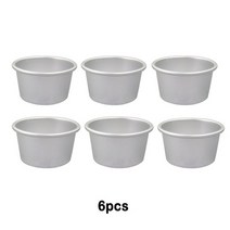 타르트틀 베이킹 몰드 타르트팬 컵케익틀 681012pcs 6cm 라운드 미니 케이크 팬 알루미늄 합금 푸딩 금형 케이크 컵 금형 치즈 파이 팬 젤리 타트 금형, 6개