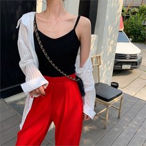 [] 여자 봄 여름 데일리 이너 파스텔톤 깔끔한 골지 나시