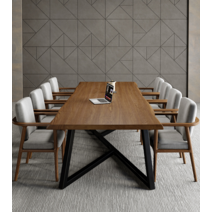 6인용 8인용 대형 회의 테이블 원목 10인테이블 2400 우드슬랩, 180x70x75 두께 8 cm