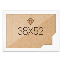 보석십자수액자 38x52 고급형 우드 화이트, 단품