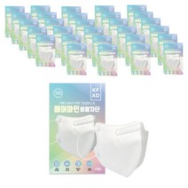 에어마인 비말차단 새부리형마스크 KFAD 대형 화이트 써멀본드안감 개별포장 성인용, 1개입, 30개