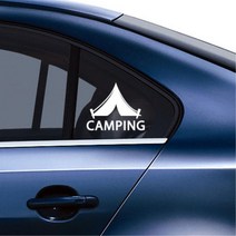 캠핑 카라반 텐트모양 Camping 데칼스티커 레이실내 데칼시트 자동차선물 첫차꾸미기, 1개, 레드 중형
