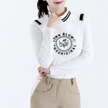여성 겨울 골프웨어 카라 모크넥 티셔츠 30대골프웨어 직장인 골프복장