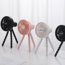 아기 유모차 문어발 선풍기 휴대용 탁상용 - 블랙