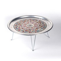 밥상 다과상 술상 찻상 옛날 양은 밥상 교자상 50CM, 왕대2호50cm