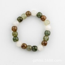 DIY 천연 크리스탈 원석 딸기잼을 넣다 둥근 구슬 묵주팔찌