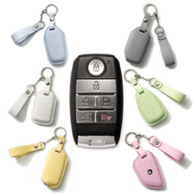 SPRING 기아 B타입 스마트키 키케이스 6버튼 올뉴카니발 더뉴카니발 차키 키 지갑 홀더 커버 차량 연락처 번호 메탈 각인, 스카이블루_SKY BULE