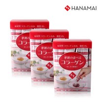 하나마이 공식총판 저분자 순수 콜라겐 100% 스틱 3세트, 3박스, 30개입