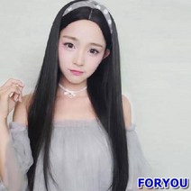 ForU639 여자 내추럴 긴생머리 전체가발 여신가발 가발 패션가발 티안나는가발, 밀크브라운 망있음