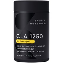 스포츠리서치 맥스 포텐시 95% CLA 1250mg 소프트젤, 90개입, 1개, 90정