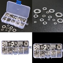 스텐와샤 평와샤 와샤 360pcs 스텐와셔 세트 M2 M3 M4 M5 M6 M8 M10