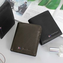부드러운 남자반지갑 학생 직장인 남성중지갑 지퍼 2칸지폐포켓 카드 동전 브라운 블랙 재재데이