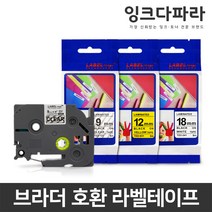 브라더 호환 라벨테이프, TZ-441 (빨강바탕/검정글씨), 18mm