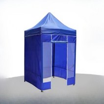 폐기물 천막 슬러지 보관 창고 화물차 세륜기 보관소 야외 공사장 대기 텐트 방수 포장마차, 1.5x1.5+4면투명도어