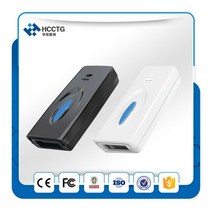 택배 스캐너 휴대용 미니 1D 2D 무선 블루투스 바코드 32M 메모리 HM5-QM-B, white 2