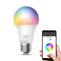 티피링크 Tapo L530E LED 조명 멀티컬러 IoT 구글홈 절전 E26 소켓 스마트 조광 전구, 2팩