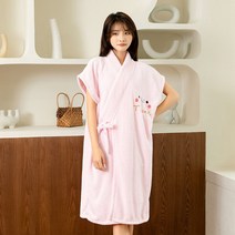 목욕 샤워 가운 골프 여성 원피스 호텔 사우나 와플 타올, 크로스바디 : 클리어 파우더