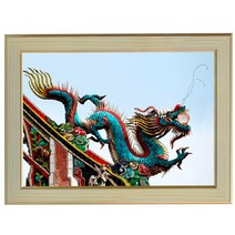 C693-5/청룡사진액자 A4 벽걸이액자 포토액자 용그림 황룡 풍경사진 풍경화 풍경화그림, 청룡사진액자