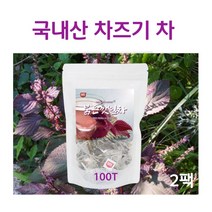 국산 차즈기 추출물 차즈기차 말린 건조 차조기 잎 자소엽 붉은깻잎 차 워터 티 물 루테올린 안토시아닌 효능, 2팩, 100티백, 2개
