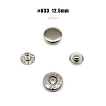 불박기 가죽 공예 불박 도장 기계 제작 인쇄 가방 의류 재킷 코트 수리 도구 25 세트 10mm 12.5mm 15mm #633 655 831 201 금속 프레스 패스너 스냅 버튼, silver 633