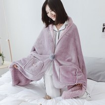 송강 무릎 담요 극세사 밍크 캠핑 입는 블랭킷 양털 겨울 망토 쇼파