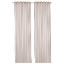 이케아 뷔모트 커튼한쌍 화이트 베이지 스트라이프 120x250cm 폴리에스테르68% 면32%