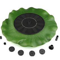 Neirny 정원 태양광 분수대 정원 인테리어 소품 연못 분수기, 28cm