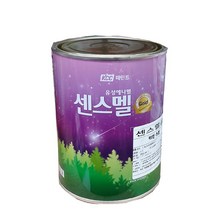 KCC 센스멜 골드 유성 에나멜 페인트1L 철대문 원색 기성색, 흑색반광