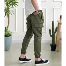 장롱 남성조거린넨 밴딩바지