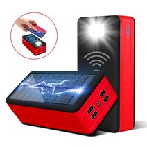 태양광보조배터리 100000mah 무선 태양열 발전 은행 휴대용 충전기 대용량 4usb led 빛 야외 빠른 충전 powerbank xiaomi iphone