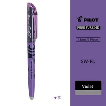 일본 파일럿 FRIXION 지울 수있는 펜 컬러 형광펜 마커 라이트 그리기 키 메모 손 계정 SW-FL 편지지, 02 Purple