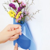 인테리어화분 부착형 실리콘 화병 꽃병6545874EA, 상품선택, 3벽부착화분-핑크