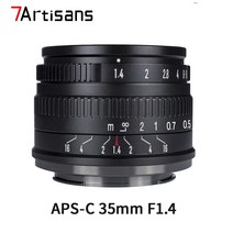 7artisans 35mm f1.4 수동 초점 aps-c 렌즈 소니 e fujifilm fuji x nikon z m43 leica l sigma canon ef-m eosm 카메