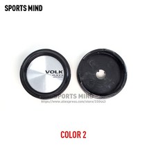 4개/몫 61MM 자동차 휠 센터 허브 모자 VOLK 광선 엠 블 럼 로고 림, 02 COLOR 2