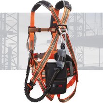 철탑 공사 산업용 K2 안전벨트 전체식 생명줄 죔줄, 레드 후크