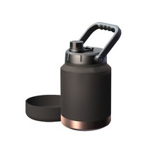 아소부 스테인레스 보온보냉 캠핑 휴대용 마이티 워터저그 2L, 블랙코퍼