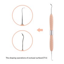 azdent 치과 수지 필러 미적 복원 키트 실리콘 손잡이 for lm resin knife plastic dresser dental tool instrumen, 1 PC CT-3