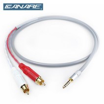 카나레 CANARE L-4E6ATG OFC 무산소동 4.4mm + 2RCA 암페놀 스테레오 케이블 / 길이선택, 75cm